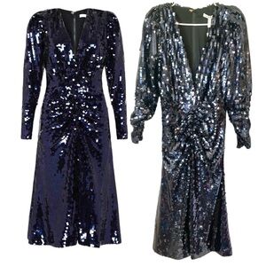 NWT Rachel Gilbert Leopold Dress Midnight Blue Sequins Size 6